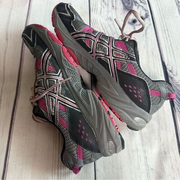 Asics Gel Venture 4 Trail Running Shoes Grey, Pink, Silver T383N Women Sz 11.5 - Picture 8 of 10